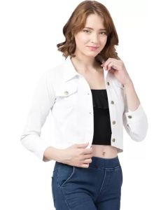 van heusen Women Cotton Blend Regular Solid Casual Jacket