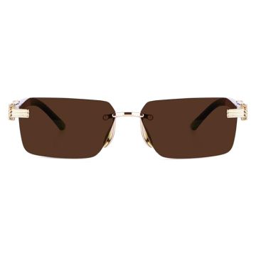 Dervin Rectangular Rimless Sunglasses
