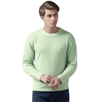 Stylish Mens Cotton Blend Long Sleeve Solid T-Shirt