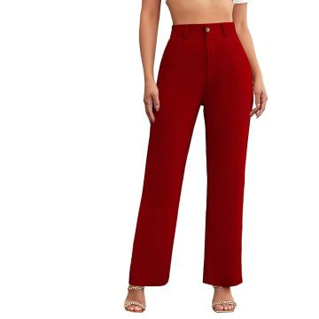 High-Waisted Wide-Leg Trousers