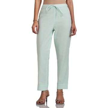 peter england Women's Cotton Rich Slim Pants 