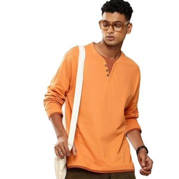 Adidas Men Oversized Long Sleeve Airtex Fabric Round & V Neck Tshirt