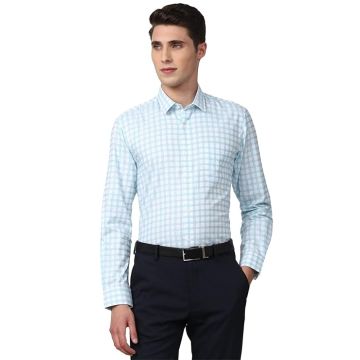 Peter England Men's Classic Checkered Formal Shirt