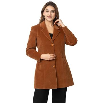 Winter Wear Soft & Warm Acrylic Blend Full Sleeve Coat For Women's