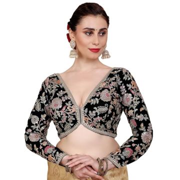 Salwar Studio Georgette V Neck Cotton Blouse