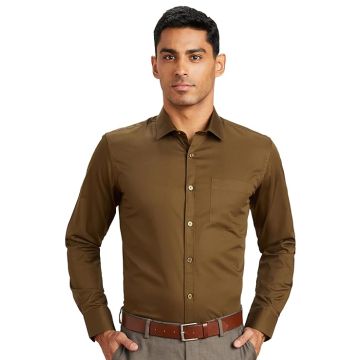 H&M Men's Solid Cotton Formal Shirt