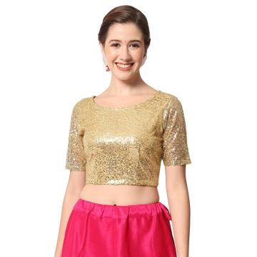 Aahwan Silk Ruffled Blouse