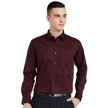 Fox Men's Solid Cotton Formal Shirt