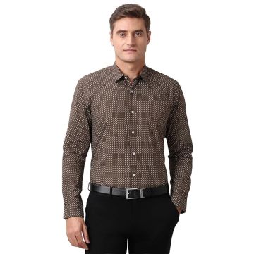 Peter England Men's Printed Formal Shirt