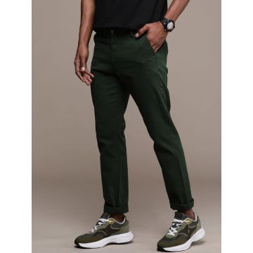 Solid Slim Fit Chinos Trousers