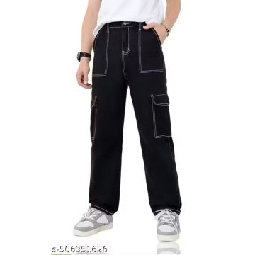 BLACK CARGO PANT AND JEANS FOR MEN